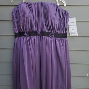 Bari Jay Plum Long Bridesmaid/ MOB Dress - NWT